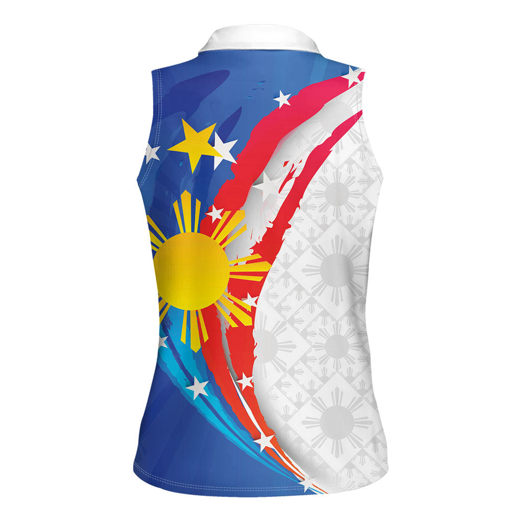 Philippines Flag Day Women Sleeveless Polo Shirt Filipino Pride Shines Bright On Flag Day