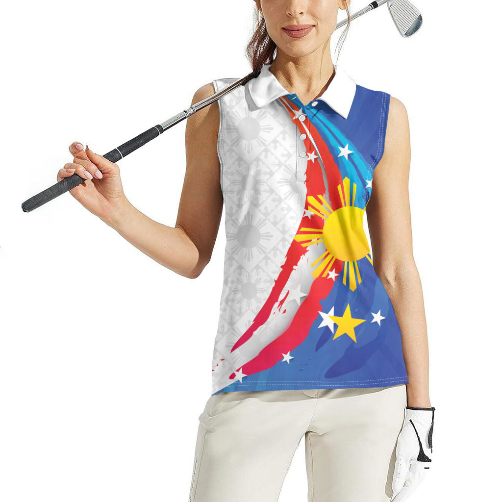 Philippines Flag Day Women Sleeveless Polo Shirt Filipino Pride Shines Bright On Flag Day