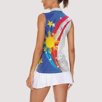 Philippines Flag Day Women Sleeveless Polo Shirt Filipino Pride Shines Bright On Flag Day