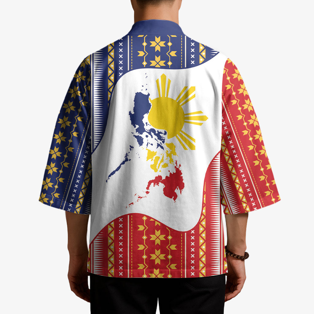 Philippines Flag Day Kimono Filipino Traditional Igorot Tribal Pattern