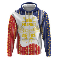 Philippines Flag Day Zip Hoodie Filipino Traditional Igorot Tribal Pattern