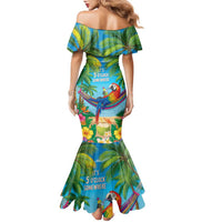 5 Oclock Somewhere Family Matching Mermaid Dress and Hawaiian Shirt Hawaii Parrots Cocktail Summer Beach Vibe LT9 - Polynesian Pride