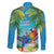 5 Oclock Somewhere Family Matching Off The Shoulder Long Sleeve Dress and Hawaiian Shirt Hawaii Parrots Cocktail Summer Beach Vibe - Polynesian Pride