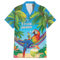 5 Oclock Somewhere Family Matching Tank Maxi Dress and Hawaiian Shirt Hawaii Parrots Cocktail Summer Beach Vibe - Polynesian Pride