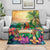 5 Oclock Somewhere Personalized Blanket Hawaii Parrots Plumeria Summer Vibe - Polynesian Pride