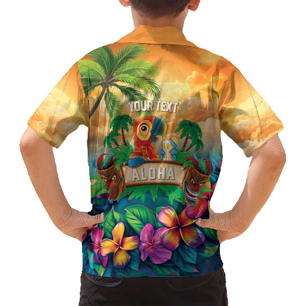 5 Oclock Somewhere Personalized Family Matching Summer Maxi Dress and Hawaiian Shirt Hawaii Parrots Plumeria Summer Vibe - Polynesian Pride