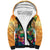 5 Oclock Somewhere Personalized Sherpa Hoodie Hawaii Parrots Plumeria Summer Vibe - Polynesian Pride