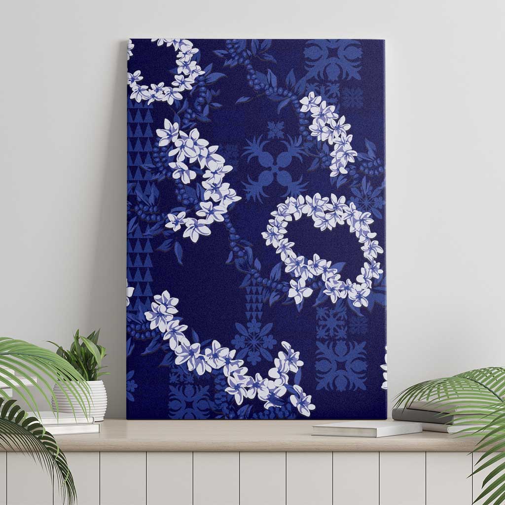 Mokihana Maile and Ilima Leis Canvas Wall Art Uliuli Hawaiian Tapa Quilt Pattern - Polynesian Pride