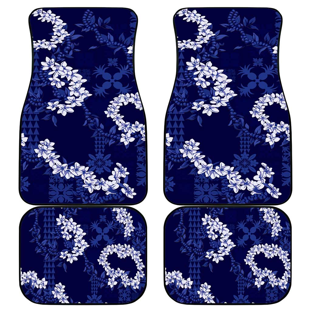 Mokihana Maile and Ilima Leis Car Mats Uliuli Hawaiian Tapa Quilt Pattern - Polynesian Pride