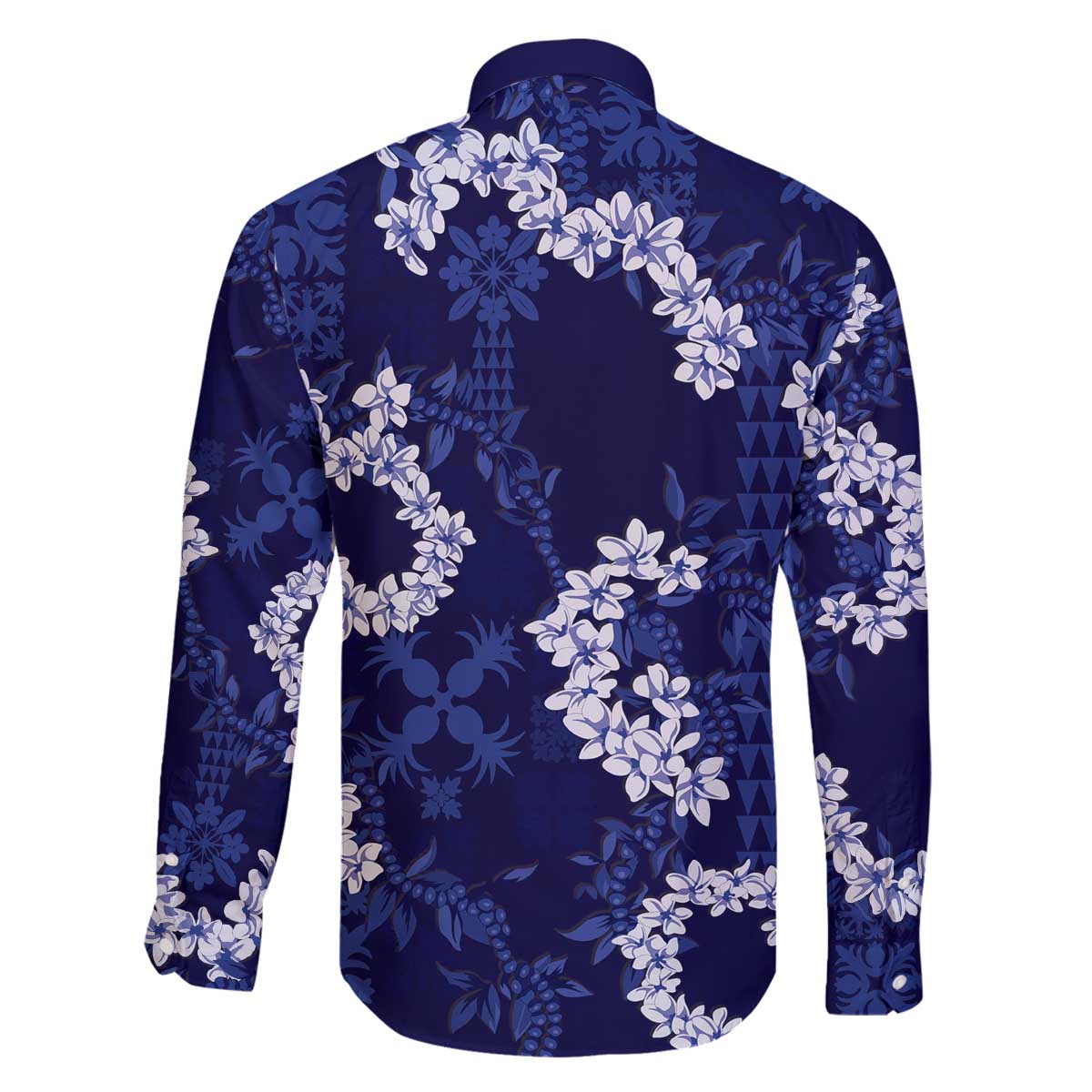 Mokihana Maile and Ilima Leis Family Matching Off The Shoulder Long Sleeve Dress and Hawaiian Shirt Uliuli Hawaiian Tapa Quilt Pattern LT9 - Polynesian Pride