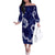 Mokihana Maile and Ilima Leis Family Matching Off The Shoulder Long Sleeve Dress and Hawaiian Shirt Uliuli Hawaiian Tapa Quilt Pattern - Polynesian Pride