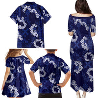Mokihana Maile and Ilima Leis Family Matching Puletasi and Hawaiian Shirt Uliuli Hawaiian Tapa Quilt Pattern - Polynesian Pride