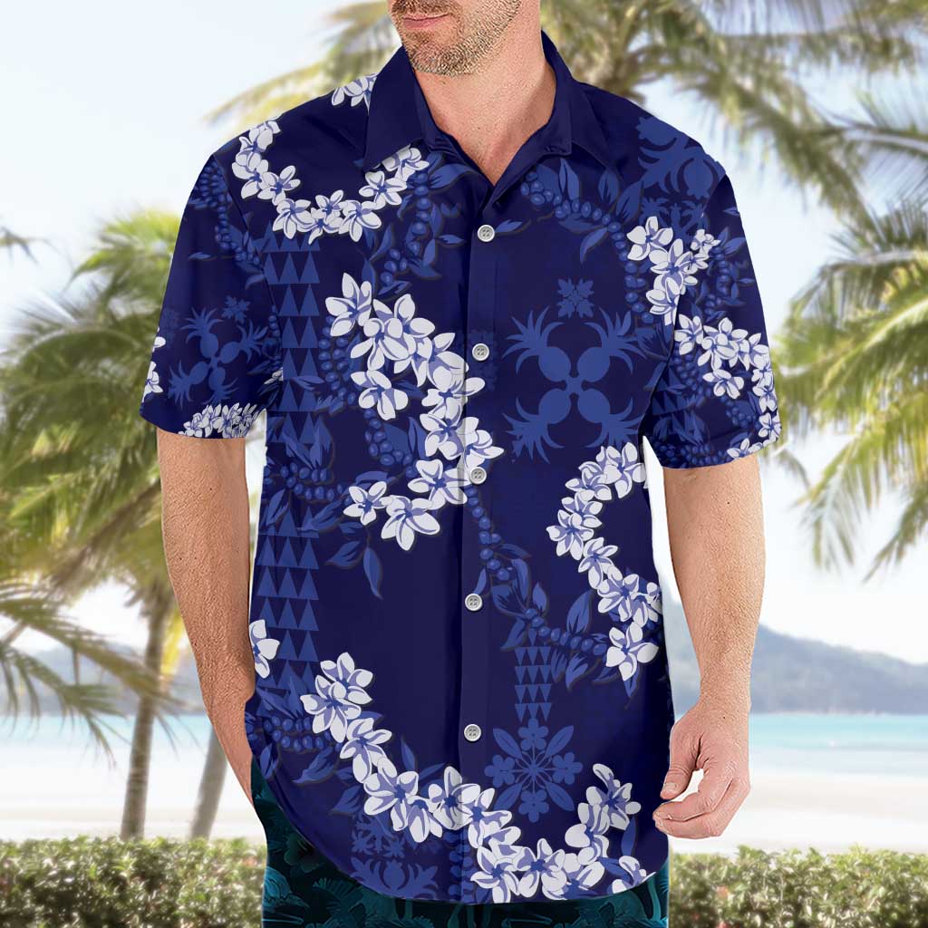 Mokihana Maile and Ilima Leis Hawaiian Shirt Uliuli Hawaiian Tapa Quilt Pattern LT9 - Polynesian Pride
