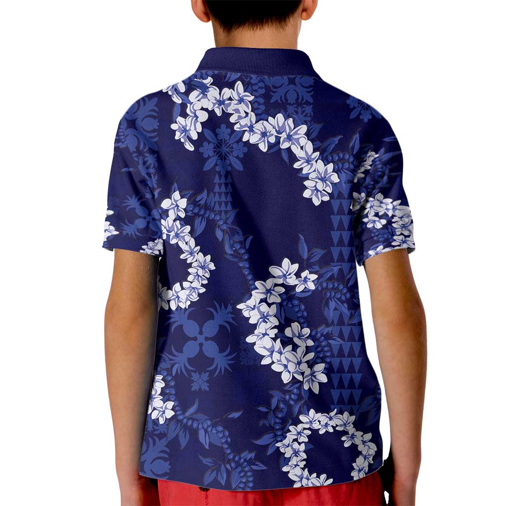 Mokihana Maile and Ilima Leis Kid Polo Shirt Uliuli Hawaiian Tapa Quilt Pattern LT9 - Polynesian Pride