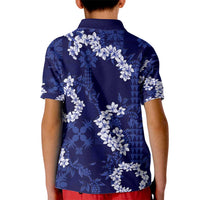 Mokihana Maile and Ilima Leis Kid Polo Shirt Uliuli Hawaiian Tapa Quilt Pattern LT9 - Polynesian Pride