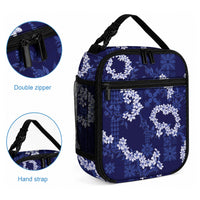 Mokihana Maile and Ilima Leis Lunch Bag Uliuli Hawaiian Tapa Quilt Pattern LT9 - Polynesian Pride