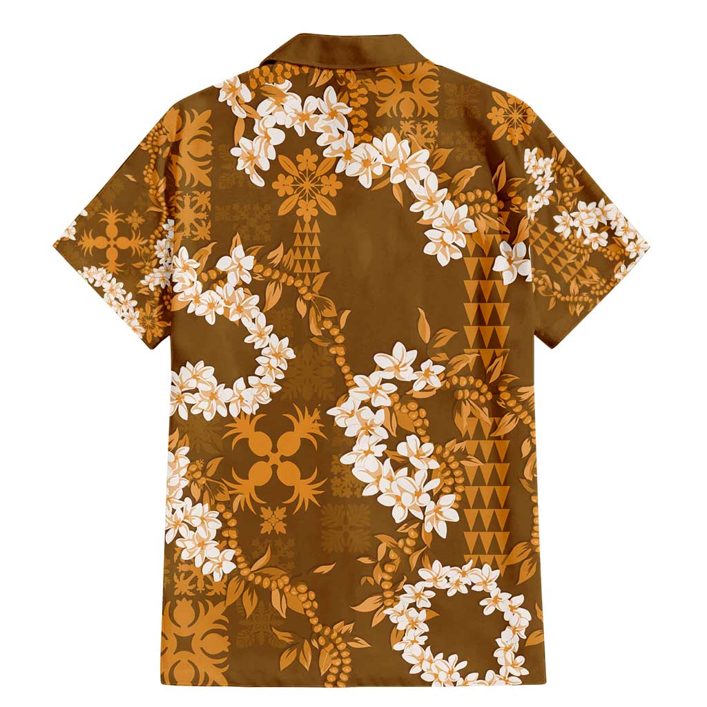 Mokihana Maile and Ilima Leis Family Matching Mermaid Dress and Hawaiian Shirt Alani Hawaiian Tapa Quilt Pattern LT9 - Polynesian Pride