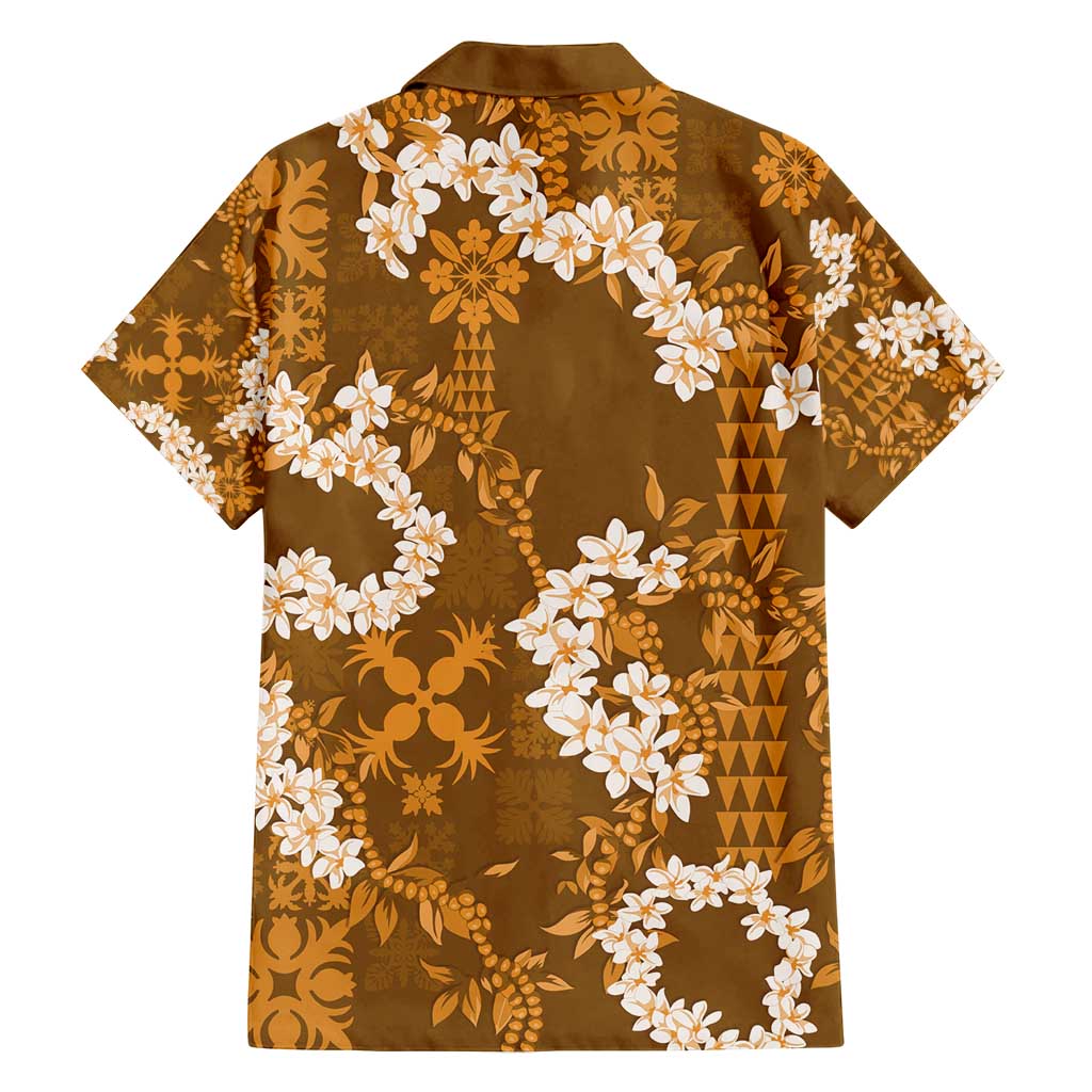 Mokihana Maile and Ilima Leis Family Matching Puletasi and Hawaiian Shirt Alani Hawaiian Tapa Quilt Pattern LT9 - Polynesian Pride