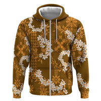 Mokihana Maile and Ilima Leis Hoodie Alani Hawaiian Tapa Quilt Pattern - Polynesian Pride
