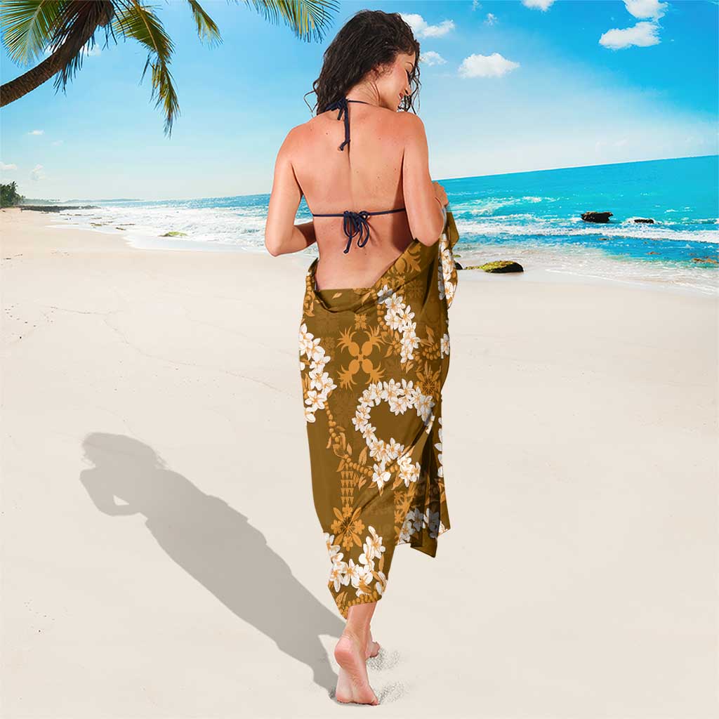 Mokihana Maile and Ilima Leis Sarong Alani Hawaiian Tapa Quilt Pattern - Polynesian Pride
