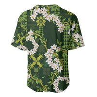Mokihana Maile and Ilima Leis Baseball Jersey Omaʻomaʻo Hawaiian Tapa Quilt Pattern LT9 - Polynesian Pride
