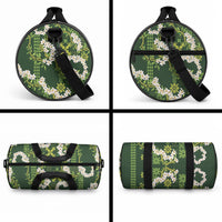 Mokihana Maile and Ilima Leis Duffle Bag Omaʻomaʻo Hawaiian Tapa Quilt Pattern LT9 - Polynesian Pride