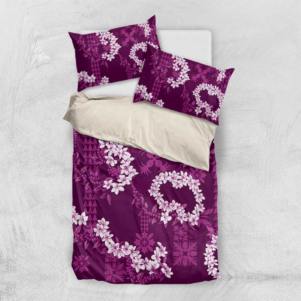Mokihana Maile and Ilima Leis Bedding Set Akala Hawaiian Tapa Quilt Pattern - Polynesian Pride