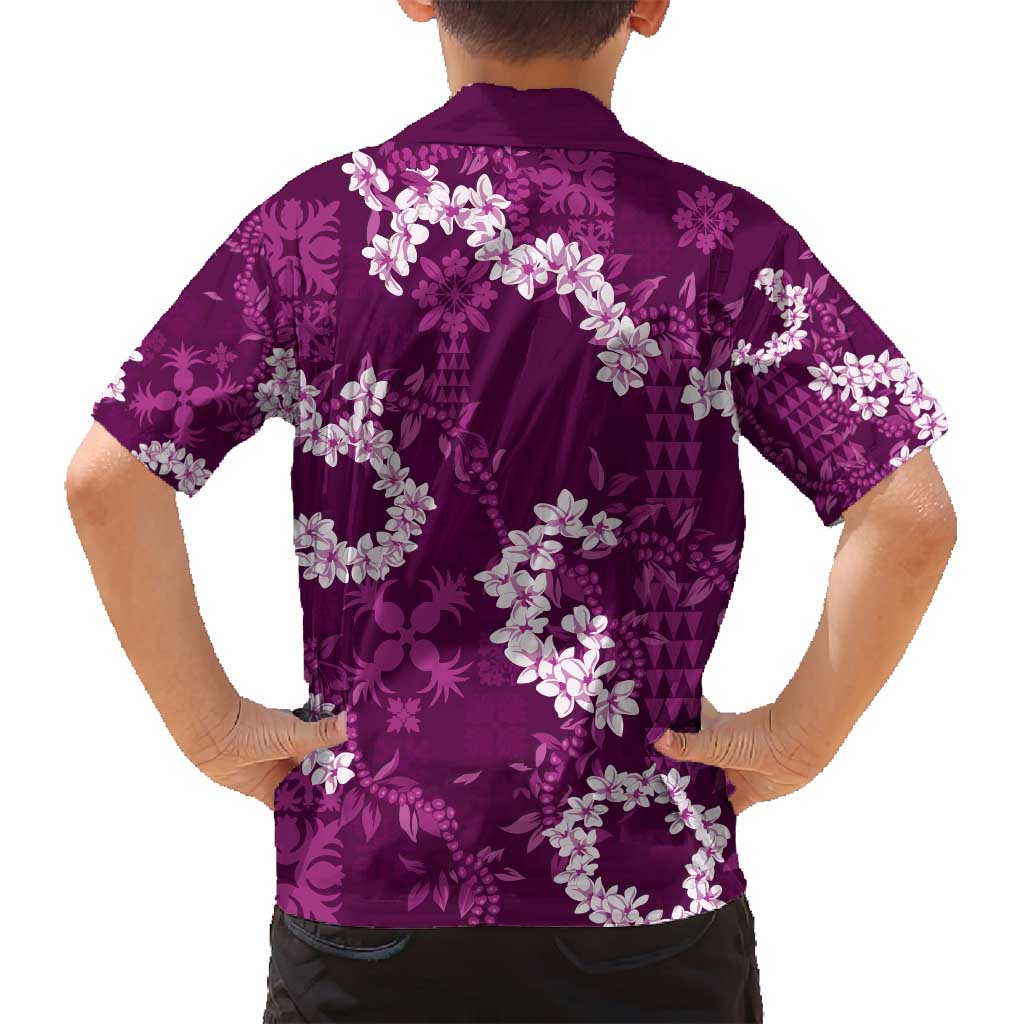 Mokihana Maile and Ilima Leis Family Matching Long Sleeve Bodycon Dress and Hawaiian Shirt Akala Hawaiian Tapa Quilt Pattern LT9 - Polynesian Pride