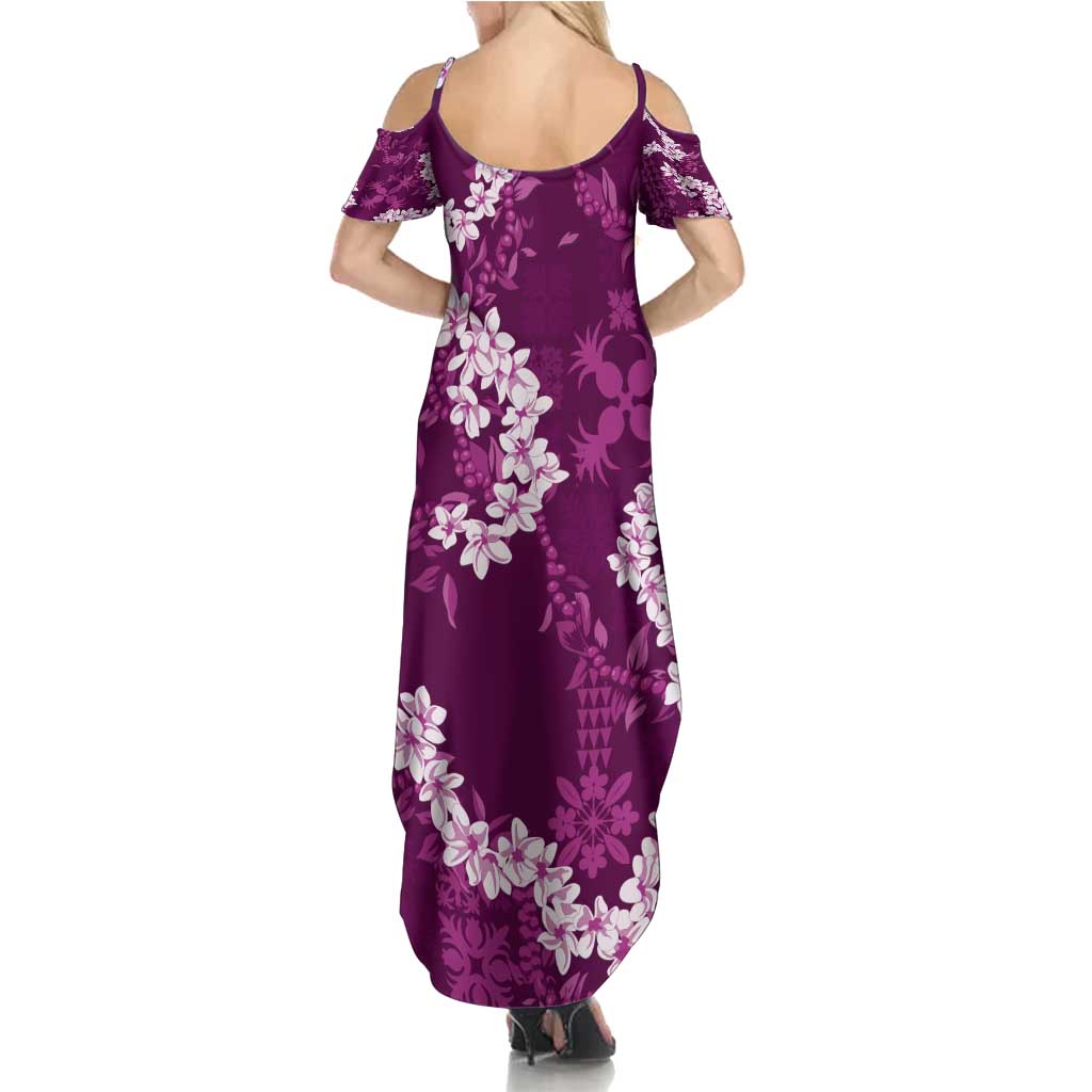 Mokihana Maile and Ilima Leis Family Matching Summer Maxi Dress and Hawaiian Shirt Akala Hawaiian Tapa Quilt Pattern LT9 - Polynesian Pride