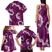 Mokihana Maile and Ilima Leis Family Matching Tank Maxi Dress and Hawaiian Shirt Akala Hawaiian Tapa Quilt Pattern LT9 - Polynesian Pride