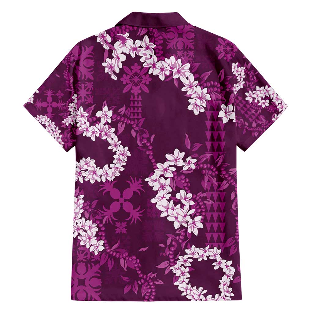 Mokihana Maile and Ilima Leis Family Matching Tank Maxi Dress and Hawaiian Shirt Akala Hawaiian Tapa Quilt Pattern LT9 - Polynesian Pride