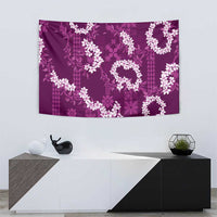Mokihana Maile and Ilima Leis Tapestry Akala Hawaiian Tapa Quilt Pattern - Polynesian Pride