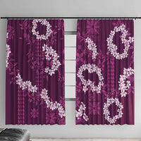 Mokihana Maile and Ilima Leis Window Curtain Akala Hawaiian Tapa Quilt Pattern - Polynesian Pride