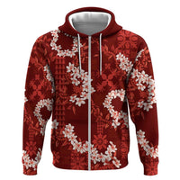 Mokihana Maile and Ilima Leis Hoodie Ulaʻula Hawaiian Tapa Quilt Pattern - Polynesian Pride