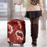 Mokihana Maile and Ilima Leis Luggage Cover Ulaʻula Hawaiian Tapa Quilt Pattern - Polynesian Pride