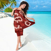 Mokihana Maile and Ilima Leis Sarong Ulaʻula Hawaiian Tapa Quilt Pattern - Polynesian Pride