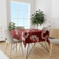 Mokihana Maile and Ilima Leis Tablecloth Ulaʻula Hawaiian Tapa Quilt Pattern - Polynesian Pride