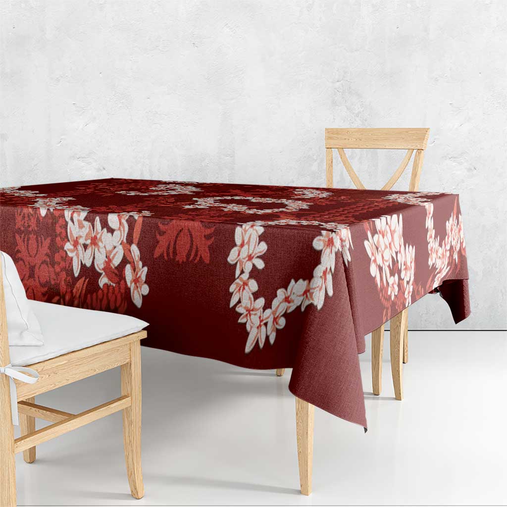 Mokihana Maile and Ilima Leis Tablecloth Ulaʻula Hawaiian Tapa Quilt Pattern - Polynesian Pride