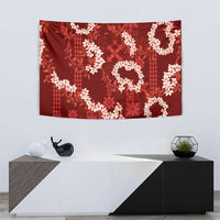 Mokihana Maile and Ilima Leis Tapestry Ulaʻula Hawaiian Tapa Quilt Pattern - Polynesian Pride