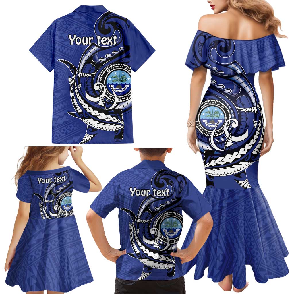 Personalized FSM 1986 Independence Day Family Matching Mermaid Dress and Hawaiian Shirt Polynesian Shark Tattoo Style LT9 - Polynesian Pride