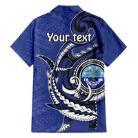 Personalized FSM 1986 Independence Day Family Matching Off Shoulder Maxi Dress and Hawaiian Shirt Polynesian Shark Tattoo Style LT9 - Polynesian Pride