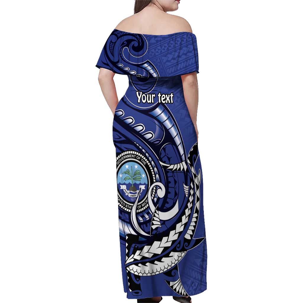 Personalized FSM 1986 Independence Day Family Matching Off Shoulder Maxi Dress and Hawaiian Shirt Polynesian Shark Tattoo Style LT9 - Polynesian Pride