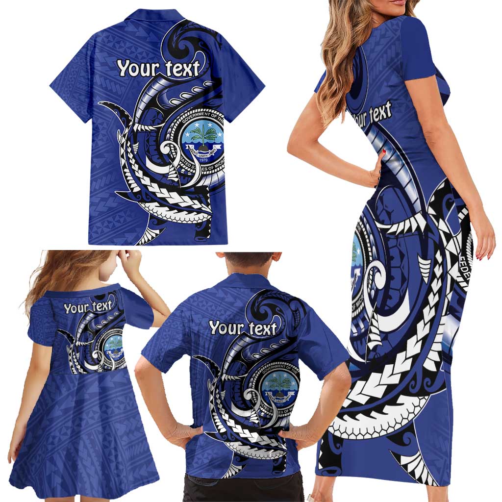 Personalized FSM 1986 Independence Day Family Matching Short Sleeve Bodycon Dress and Hawaiian Shirt Polynesian Shark Tattoo Style LT9 - Polynesian Pride