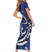 Personalized FSM 1986 Independence Day Family Matching Short Sleeve Bodycon Dress and Hawaiian Shirt Polynesian Shark Tattoo Style LT9 - Polynesian Pride