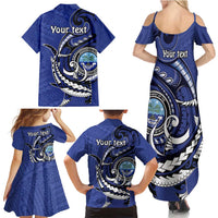 Personalized FSM 1986 Independence Day Family Matching Summer Maxi Dress and Hawaiian Shirt Polynesian Shark Tattoo Style LT9 - Polynesian Pride
