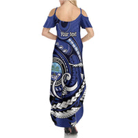 Personalized FSM 1986 Independence Day Family Matching Summer Maxi Dress and Hawaiian Shirt Polynesian Shark Tattoo Style LT9 - Polynesian Pride