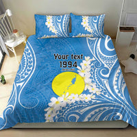 Personalized Palau 1994 Belau Rekid Bedding Set Polynesian Plumeria Style LT9 - Polynesian Pride