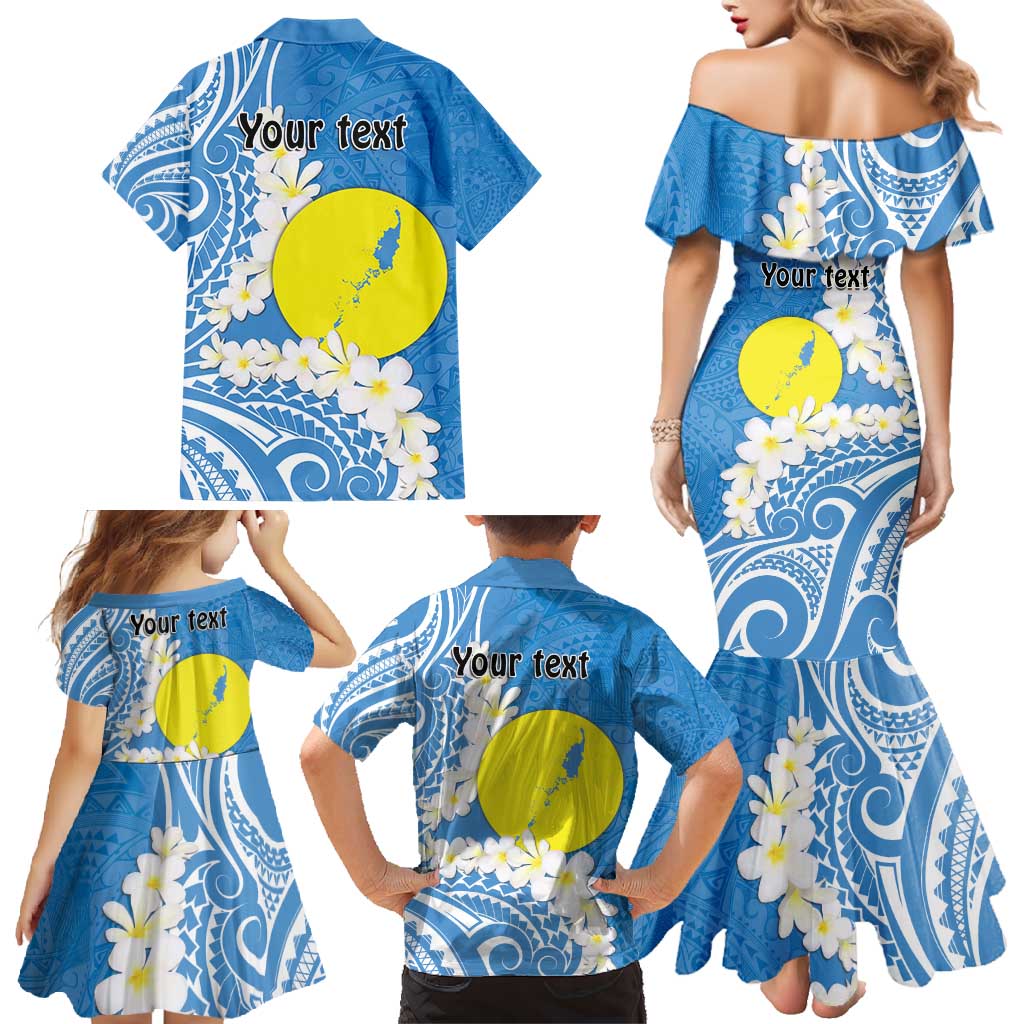 Personalized Palau 1994 Belau Rekid Family Matching Mermaid Dress and Hawaiian Shirt Polynesian Plumeria Style LT9 - Polynesian Pride