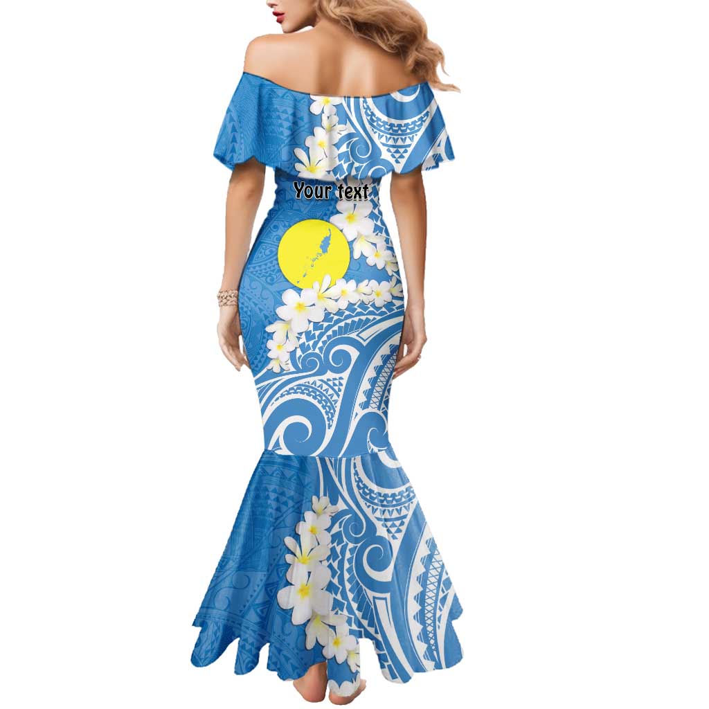 Personalized Palau 1994 Belau Rekid Family Matching Mermaid Dress and Hawaiian Shirt Polynesian Plumeria Style LT9 - Polynesian Pride