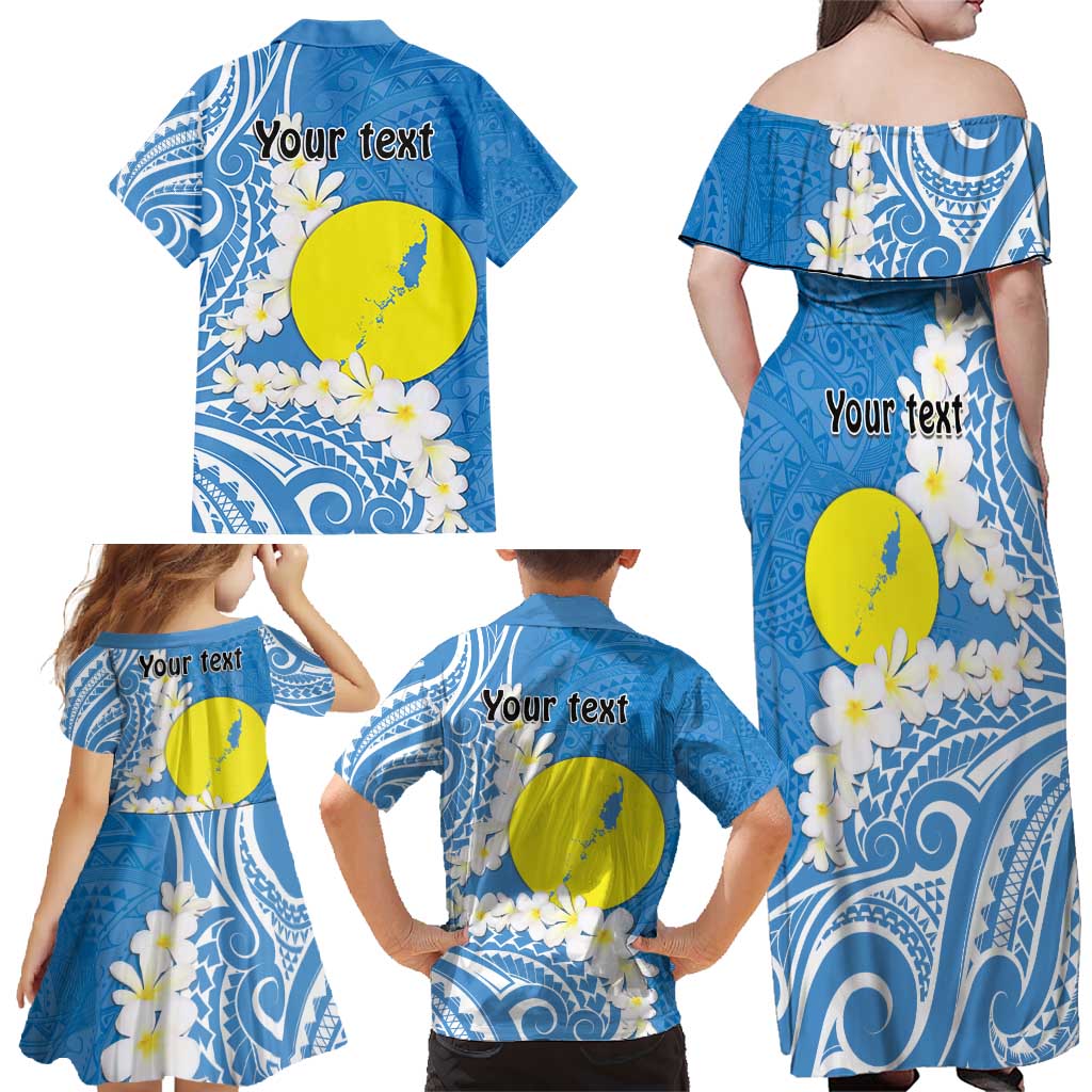 Personalized Palau 1994 Belau Rekid Family Matching Off Shoulder Maxi Dress and Hawaiian Shirt Polynesian Plumeria Style LT9 - Polynesian Pride